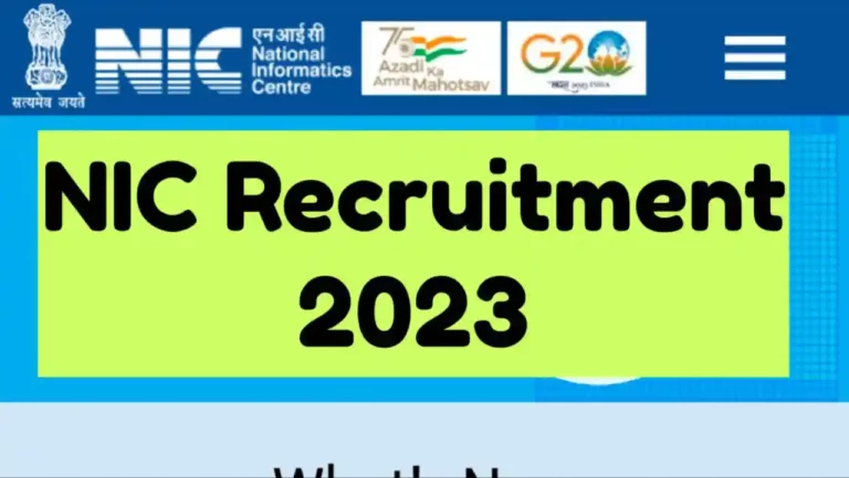 National Information Center NICScientific and Technical Recruitment 2023 Apply Online for 598 Post