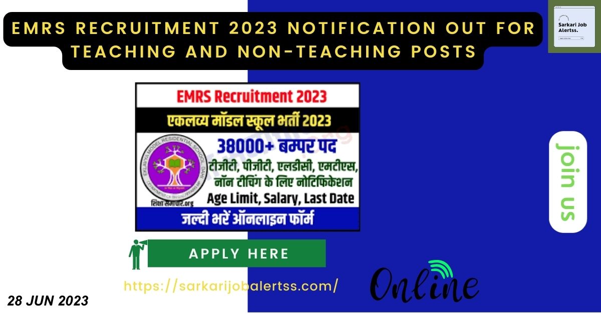 EMRS Recruitment 2023