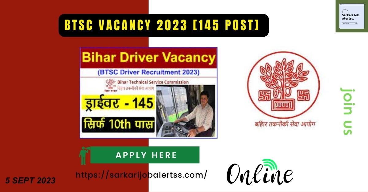 BTSC DRICER VACANCY