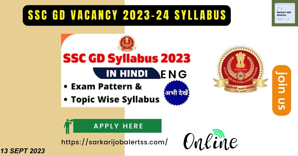 SSC GD SYLLABUS 2023