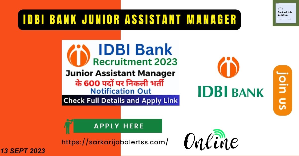 IDBI Junior Assistant Manager