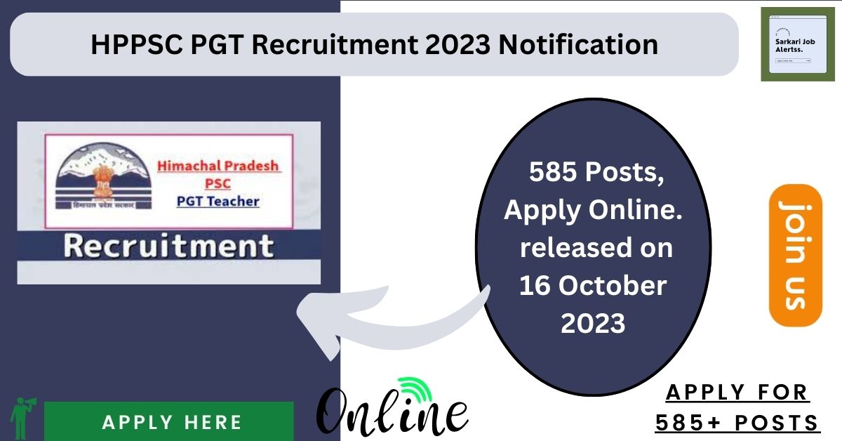 HPPSC PGT Notification 2023