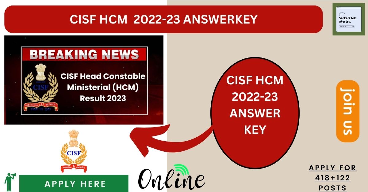 CISF HCM 2022 ANSWERKEY