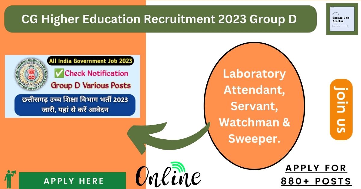 CG Higher Education Recruitment 2023 Group D