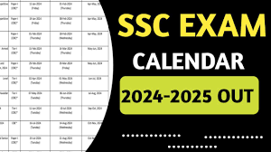 SSC CALENDAR 2024-2025 FOR ALL SSC VACANCY AND EXAM